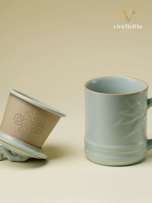 Skyglaze Ru Kiln Bamboo Form Tea Mug