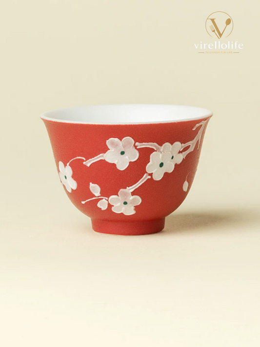 Scarlet Snow Porcelain Tea Cup
