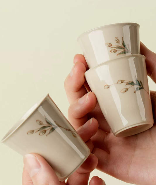 Ash Glaze Botanical Gaiwan Gift Set